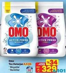 OMO TOZ DETERJAN 5.5 KG fiyat ve kampanya bilgisi